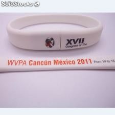 Memoria usb pulsera de goma con 1, 2, 4, 8 o 16 gb