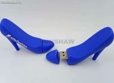 Memoria USB PVC en forma de creativo 3D zapato de tacón alto para ciudad de moda - Foto 3
