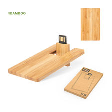 Memoria USB tarjeta 16Gb bambú