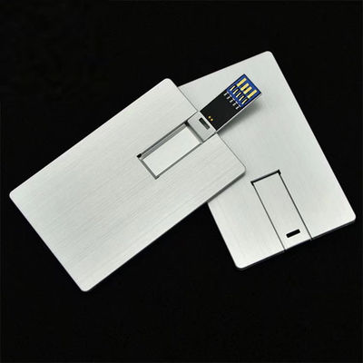 Memoria USB tarjeta metal con logo personalizado 2gb 4gb 8gb 16gb 32gb 64gb - Foto 3