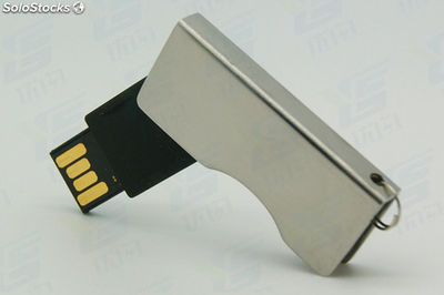 Memoria USB2.0 de metal con logo a serigrafía y grabado por láser gratis