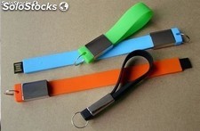 Memorias USB forma de cinta muñeca personalizado colores precio fabrica Mod 49