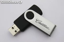 Memorias USB giratorio rotativo logo grabado láser o serigrafia gratis mod 36