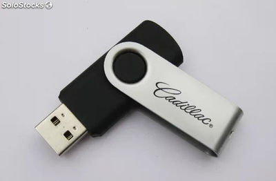 Memorias USB giratorio rotativo logo grabado láser o serigrafia gratis mod 36