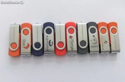 Memorias USB giratorio rotativo logo grabado láser o serigrafia gratis mod 36 - Foto 2