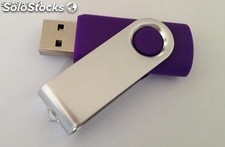 Memorias USB giratorio rotativo logo grabado láser o serigrafia gratis mod 38