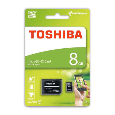 Memory toshiba micro sd 8GB+adpt.-C4