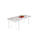 Mesa acabado blanco brillo Camila, 180 x 90 x 75,5 cm (largo x ancho x alto) - 1