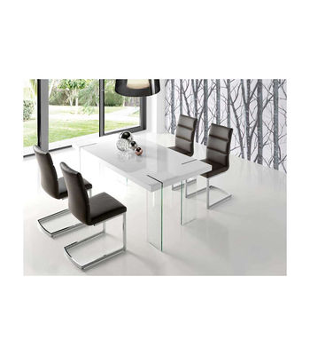 Mesa acabado blanco brillo Camila, 180 x 90 x 75,5 cm (largo x ancho x alto) - Foto 3