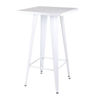 Mesa acero style alta blanca 60x60 cm