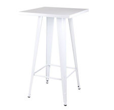 Mesa acero style alta blanca 60x60 cm