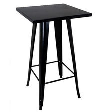 Mesa acero style alta negra 60x60 cm