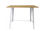 Mesa acero style blanca alta con madera 120x60 cm - 1