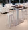 Mesa acero style blanca alta con madera 60x60 cm - Foto 3