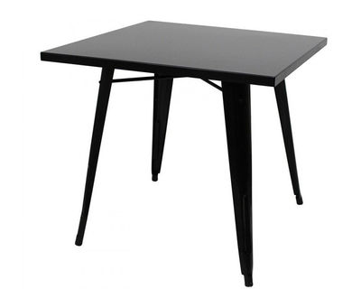 Mesa acero style negra 80x80 cm