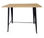Mesa acero style negra alta con madera 120x60 cm - 1