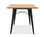 Mesa acero style negra con madera 80x80 cm - 1