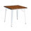 Mesa acero style plus con madera 80 x 80 cm - blanca - 1