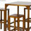 Mesa alta con 4 taburetes - Colección Franklin by Craftenwood - Foto 2