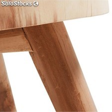 Mesa auxiliar estilo vintage em madeira de munggur maciça.