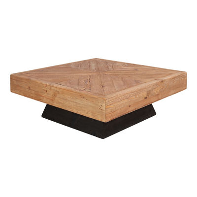 Mesa baixa quadrada em madeira de pinho reciclada - Foto 2