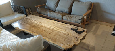 mesa baja de madera petrificada - Foto 2