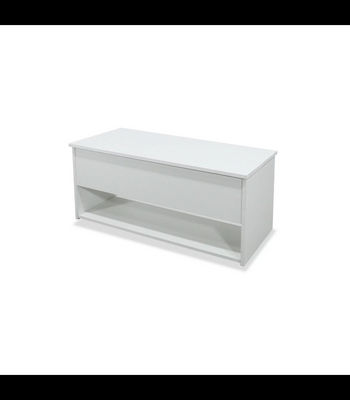 Mesa centro elevable acabado blanco, 50cm(alto) 108cm(ancho) 50cm(largo)