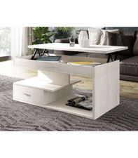 Mesa centro elevable Jack acabado roble nordish y negro 45 cm(alto)120  cm(ancho)60 cm(largo)