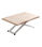 Mesa centro elevable Zoe tapa con forma acabado roble nordish/blanco, 120cm - 1