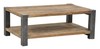 mesa centro madera patas gruesas hierro