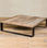 mesa centro pletina hierro madera industrial - 1