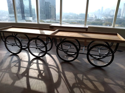 Mesa com roda de Bicicleta para Eventos - Foto 3