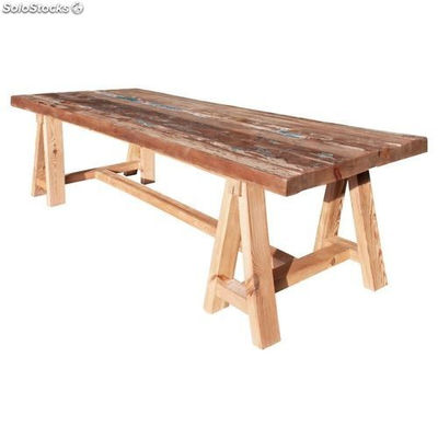 Mesa com tampo em madeira nova ou velha recuperada