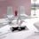 Mesa Comedor en Acero y Cristal Templado Modelo Chanel - Foto 3
