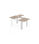 Mesa comedor extensible Paris en color roble alaska - blanco artik 78 - Foto 2