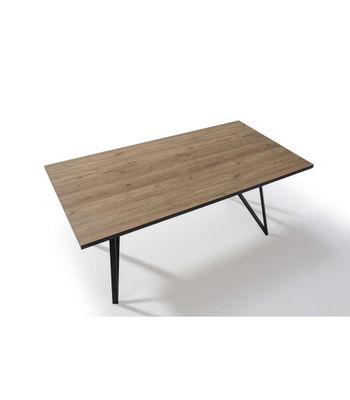 Mesa comedor rectangular DANIEL en acabado bocamina/negro, 76cm(alto) - Foto 4