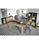 Mesa comedor rectangular extensible Natur acabado natural/bocamina, 76cm(alto) - Foto 3