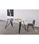 Mesa comedor rectangular Nala tapa cristal en acabado negro 76 cm(alto)160 - Foto 2