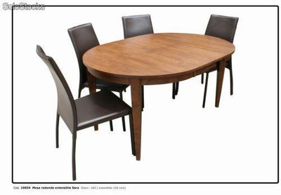 Mesa comedor redonda extensible