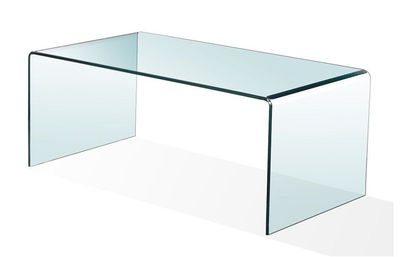 Mesa cristal curvado 100x48 cm Cheval