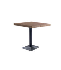 Mesa cuadrada Bar Moss acabado roble oscuro/negro, 74cm(alto) 60cm(ancho)