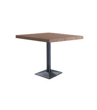 Mesa cuadrada Bar Moss acabado roble oscuro/negro, 74cm(alto) 70cm(ancho)