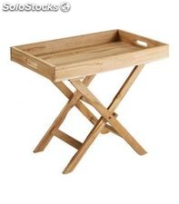 Mesa de apoio de madeira dobrável