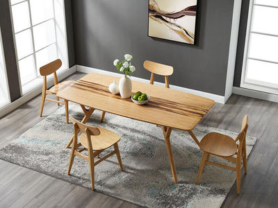 Mesa de bambú grande alta calidad muebles mesa de comedor para cocina, salón - Foto 5