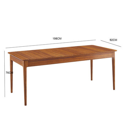 Mesa de bambú grande alta calidad plegable mobiliario mesa de comedor para salón - Foto 4