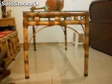 Mesa de bambu,mesa feita de bambu,mesa decorativa de bambu