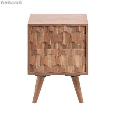 Mesa de cabeceira de madeira de acácia - Foto 2