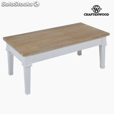 Mesa de centro ovalada fabricada en dm y lacada en blanco brillo ct-202