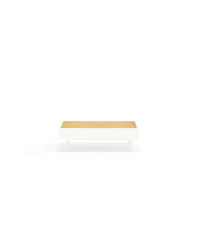 Mesa de centro para comedor modelo Arista 2 cajones acabado blanco, 60cm(ancho)