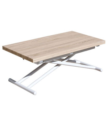 Mesa de Centro Up-Down, elevable extensible acabado roble, 50-100 cm(ancho)100